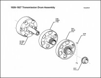 1926-1927 Transmission Drums Assembly
