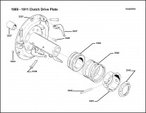 1909-1911 Clutch Drive Plate Assembly