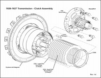 1926-1927 Transmission Clutch Discs & Drive Plate Assembly