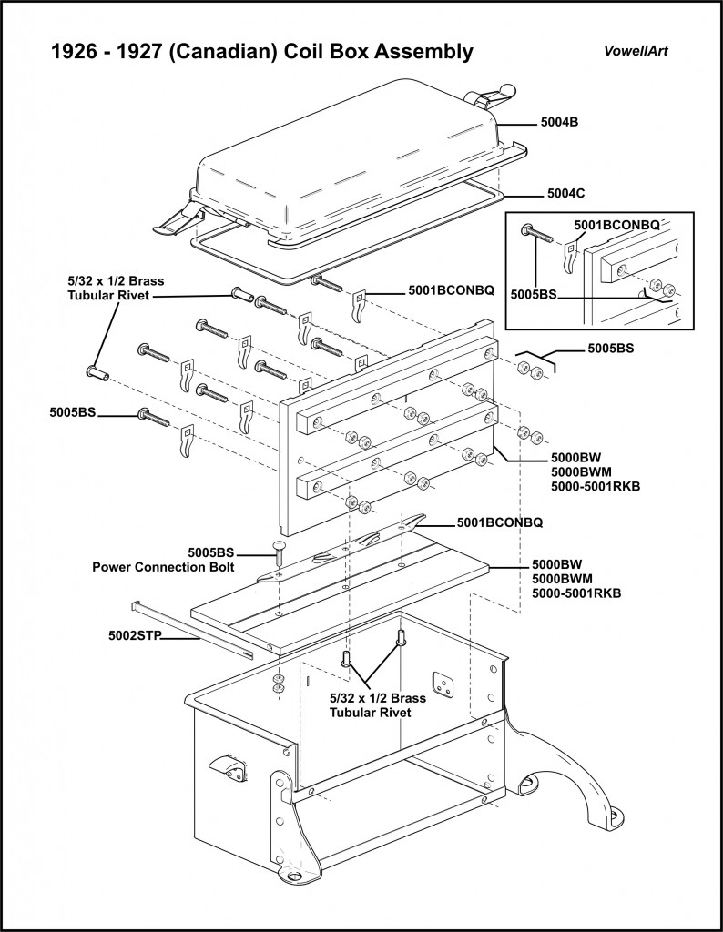 1926-1927 Coil Box Assembly (Canadian)