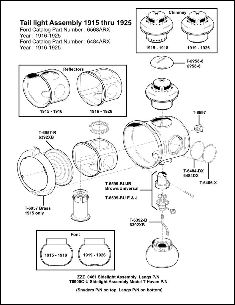 1915-1925 Tail Light Assembly