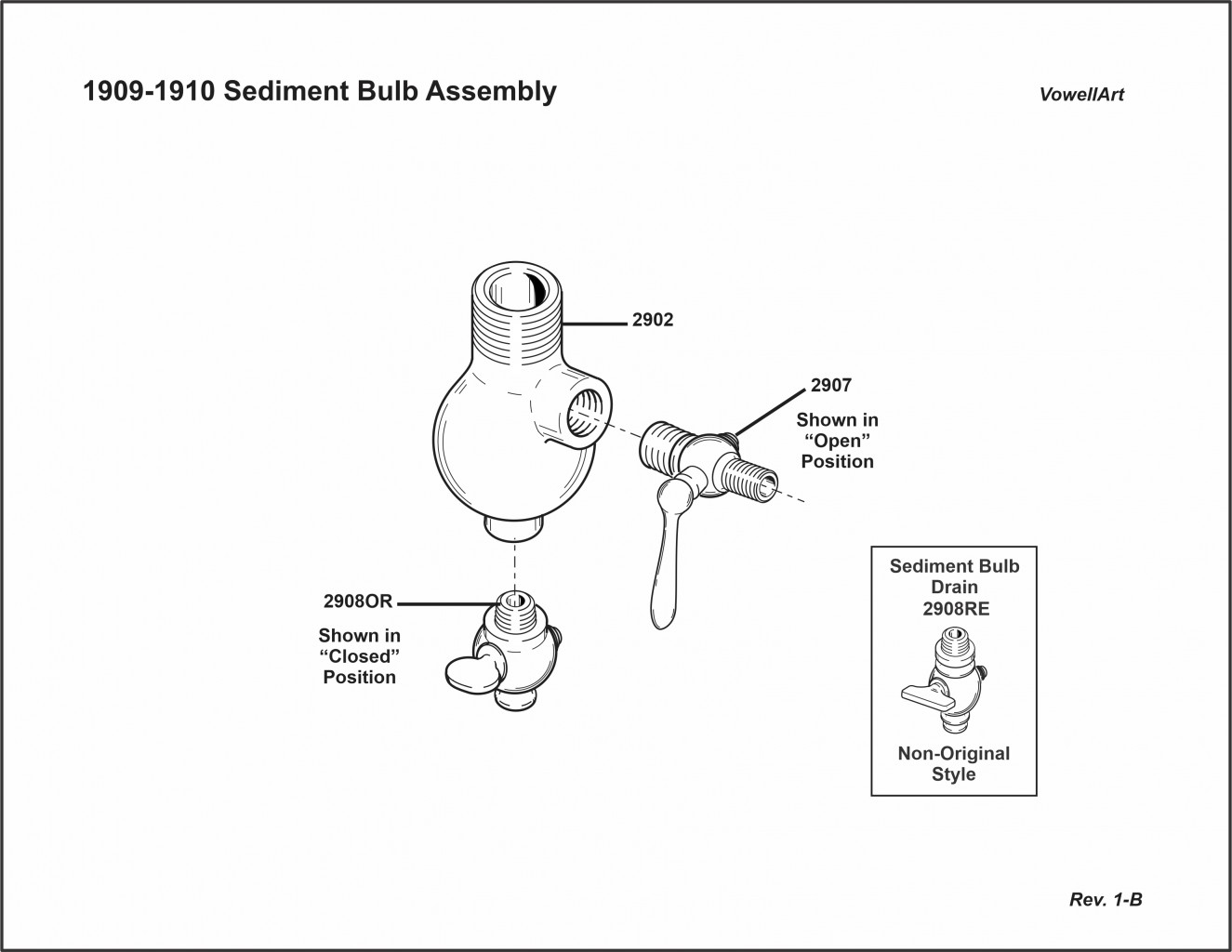 1909-1910 Sediment Bulb Assembly