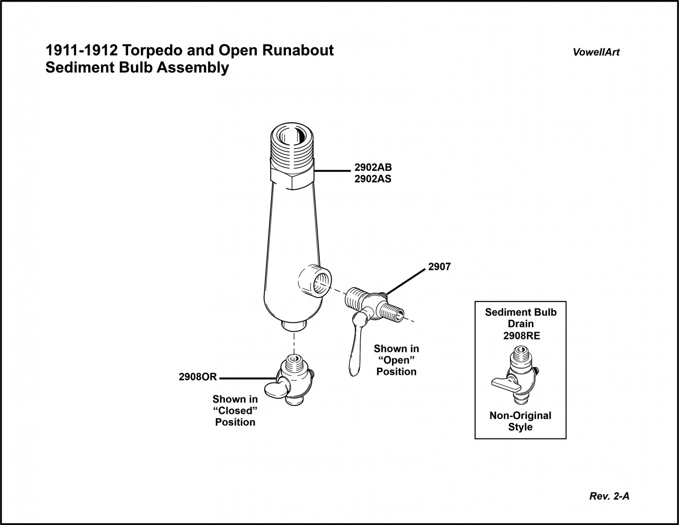 1911-1912 Sediment Bulb Assembly