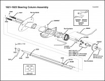 1921-1925 Steering Column Assembly