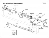 1918-1925 Steering Column Assembly