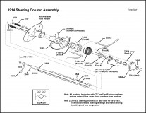 1914 Steering Column Assembly