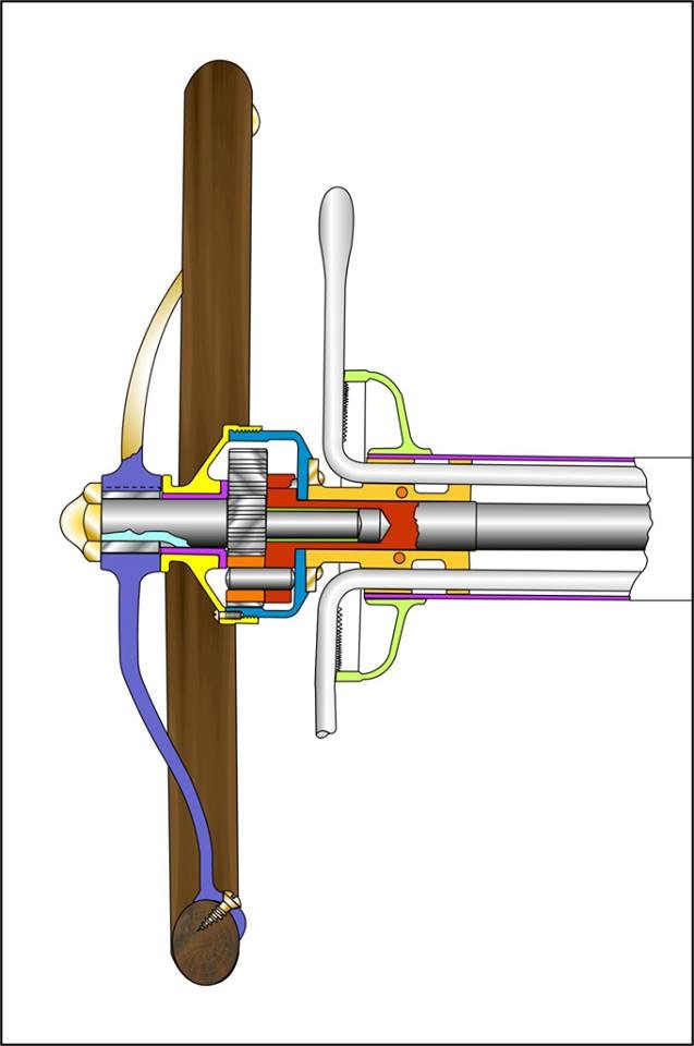 Cross Section 1914 Steering Wheel & Column