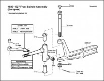 1926-1927 Front Spindle Assembly (European)