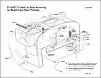 1926-1927 Cowl Fuel Tank Assembly-RHD