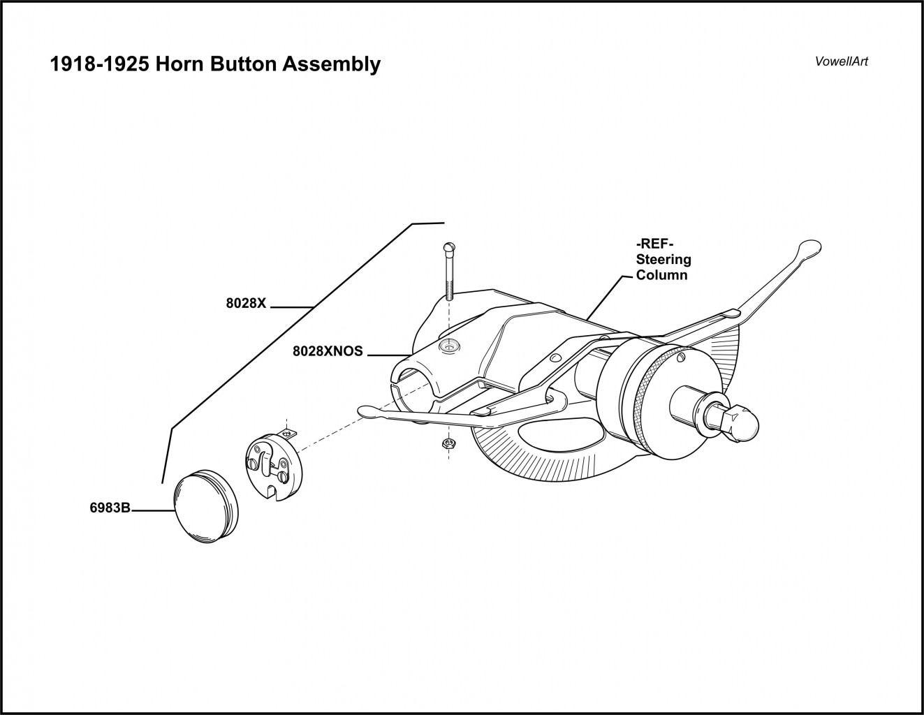 1918-1925 Horn Button Assembly