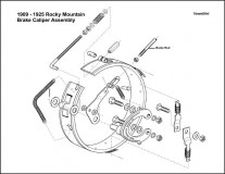 1909-1925 Rocky Mountain Brake Caliper Assembly
