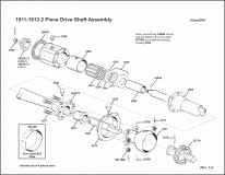 1911-1913 2-Piece Driveshaft Assembly Revision 1-C