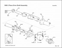 1909 2-Piece Driveshaft Assembly