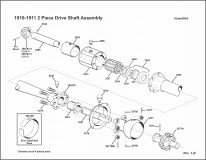 1910-1911 2-Piece Driveshaft Assembly