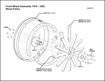 1918-1925 Front Wheel Assembly WoodFelloe