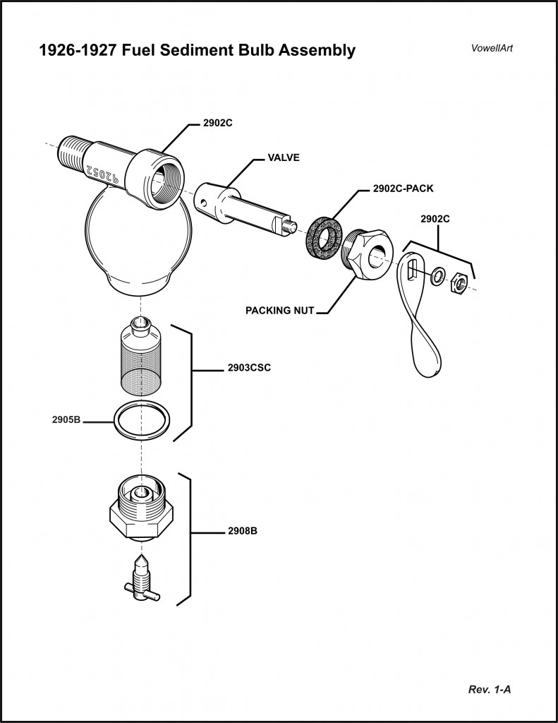 1926-1927 Fuel Sediment Bulb Assembly
