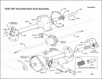 1926-1927 Ruckstell Rear Axle Assembly