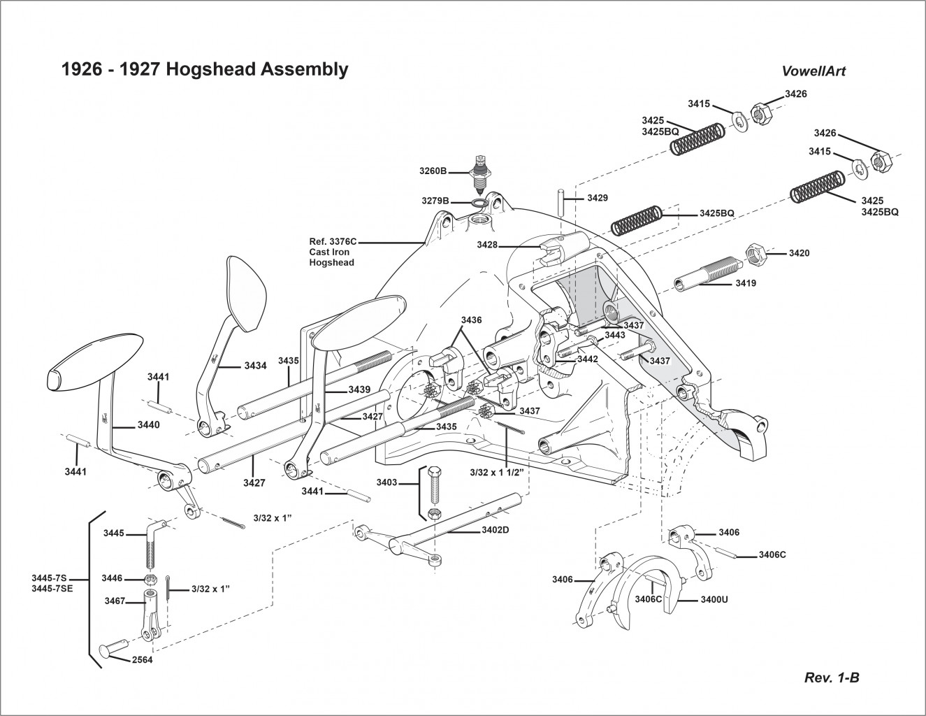 1926-1927 Hogs Head Assembly