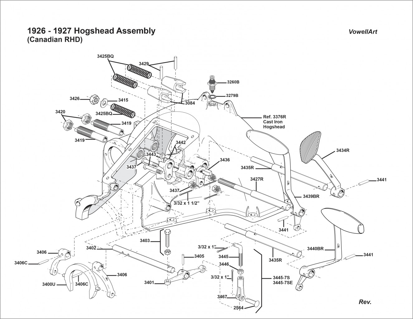 1926-1927 Hogshead Assembly Canadian RHD