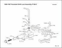 1926-1927 Ruckstell Shift Lock Assembly