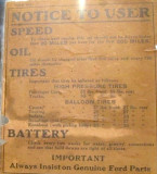 Factory windshield sticker for later car