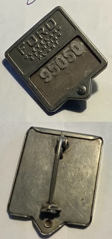 Ford Factory Employee Badge