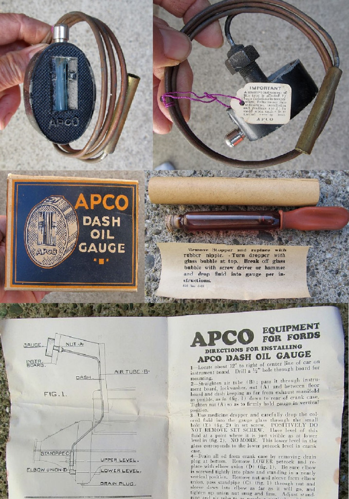 Oil Gauge: "APCO" Dash Mounted