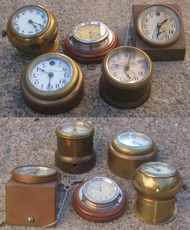 Clocks: Assorted Brass Era