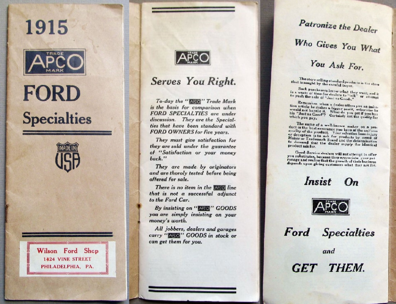 Accessories: "APCO" Dealer Catalogue