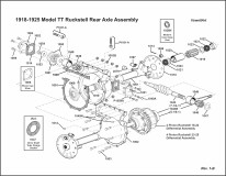 1918-1925 Model TT Ruckstell Rear Axle Assembly