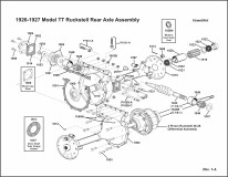1926-1927 Model TT Ruckstell Rear Axle Assembly