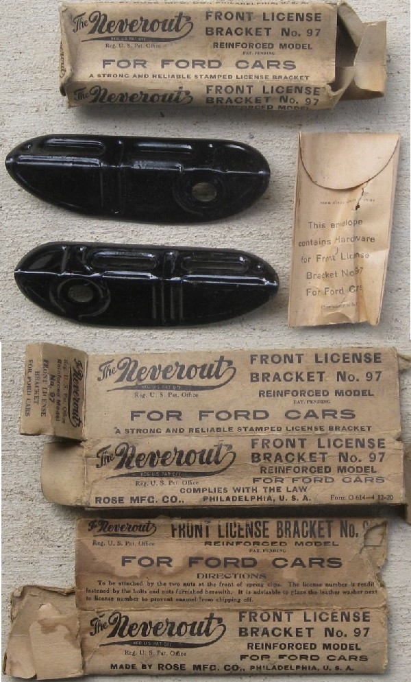 License Plate Holders: "NeverOut" Front Plate Holder