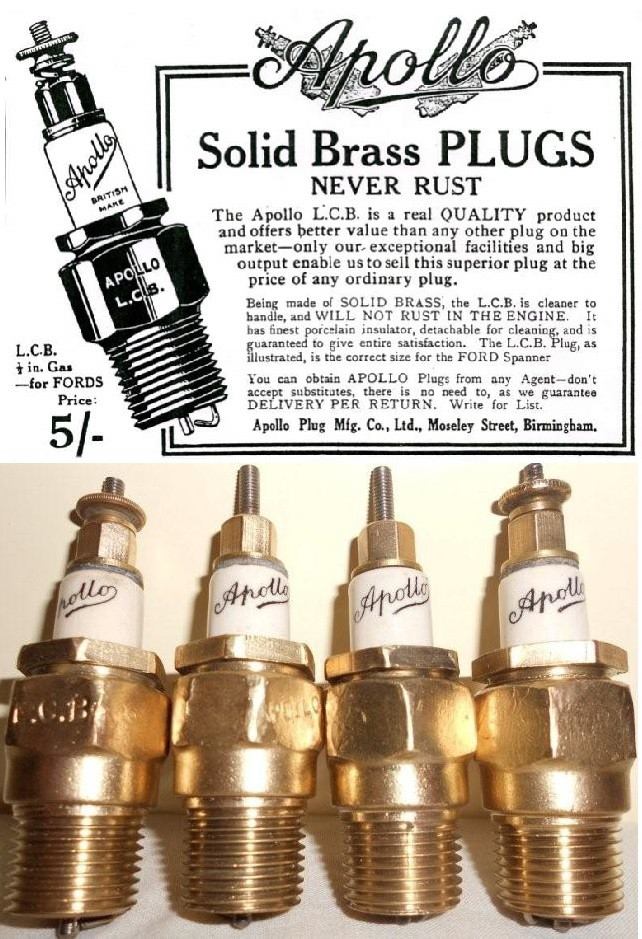 Spark Plugs: "Apollo" All Brass