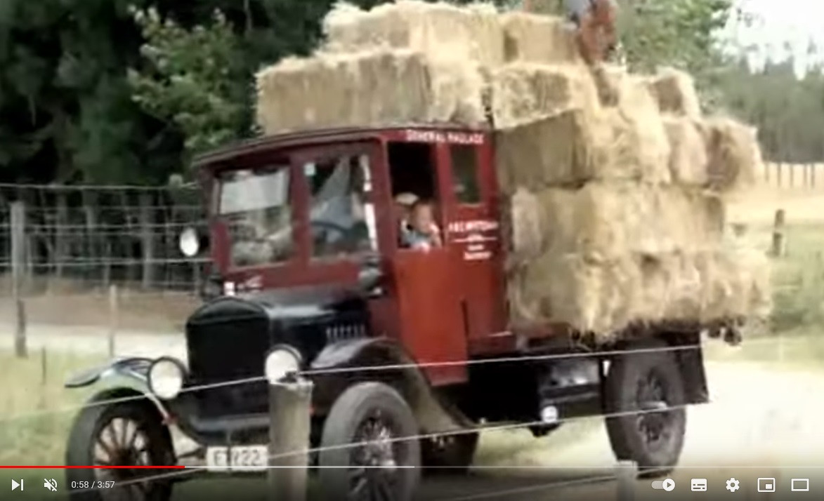 Hauling Hay with 1926 TT