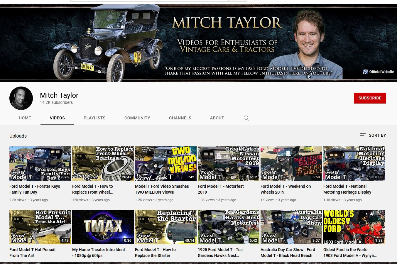 ** Mitch Taylor's Youtube Channel