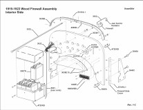 1919-1923 Firewall Assembly, Interior Side