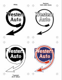 Western Auto Store Logo Separations