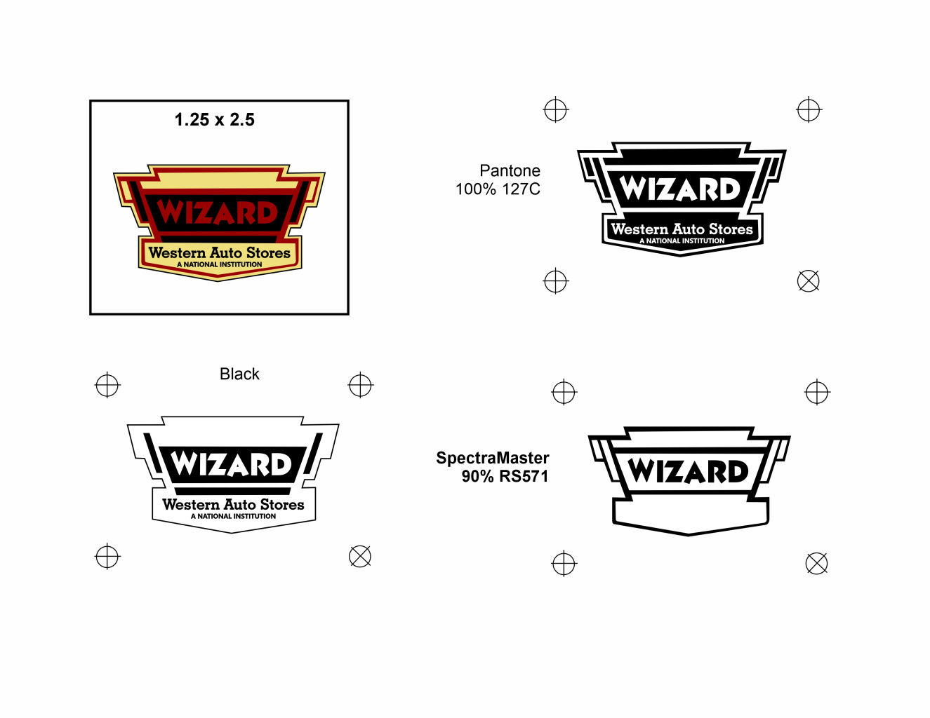 Western Auto Wizard Logo Separations