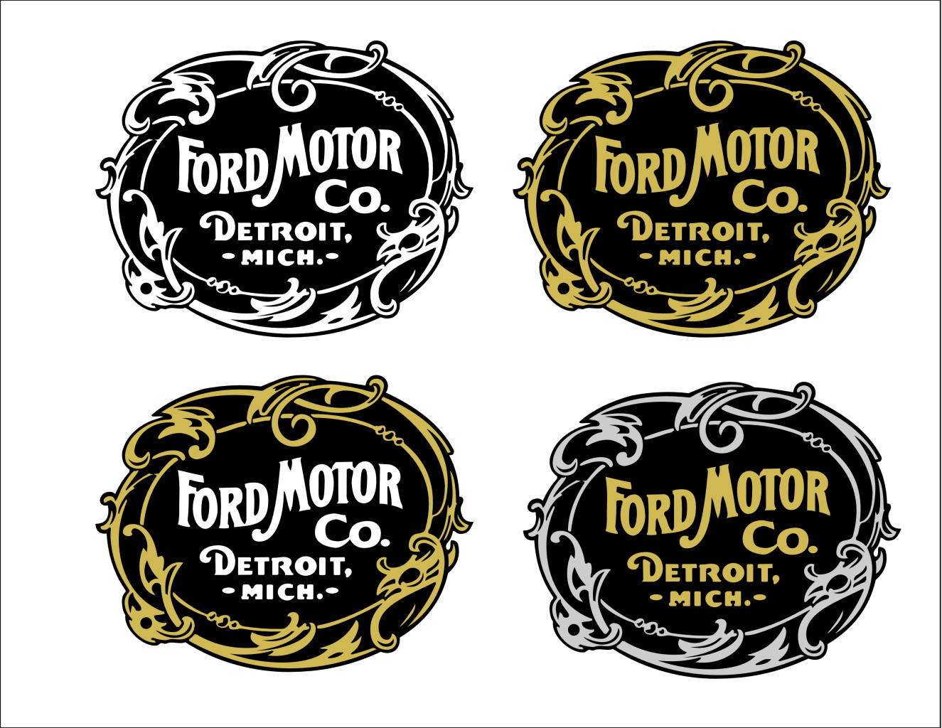 Early Ford Logo Proposals for a Blazer Crest