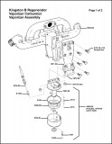 Kingston B Regenerator Vaporizer Manifold and Carburetor Assembly