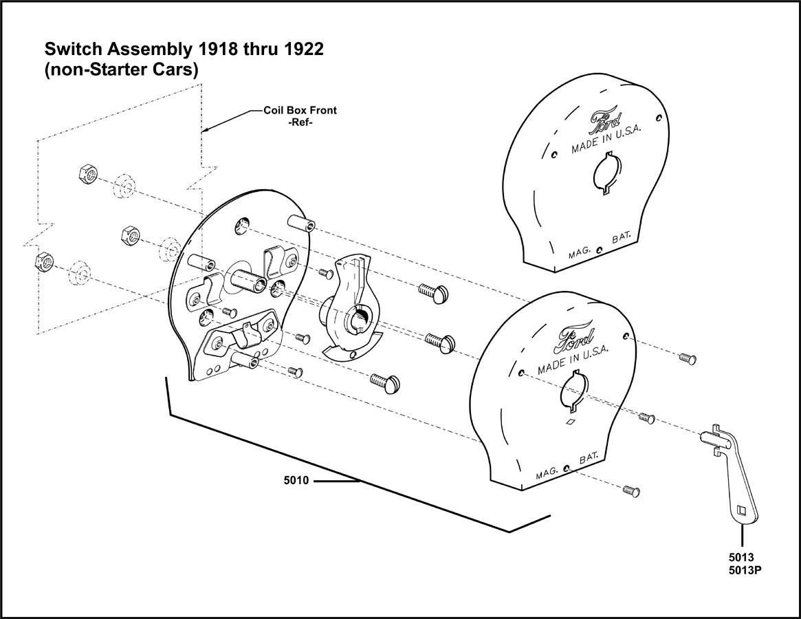 1918-1922 Switch Assembly Non-Starter Cars