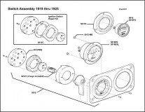 1919-1925 Switch Assembly (Fold over tab back)