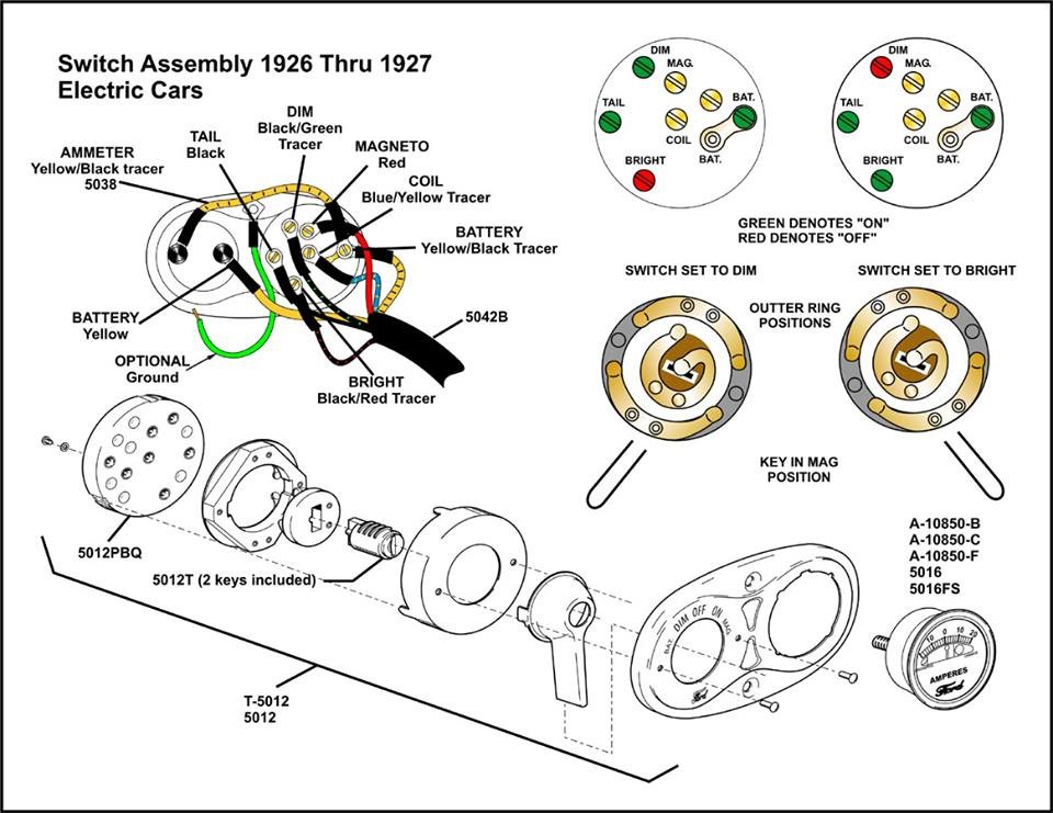 1926-1927 Switch Assembly Electric Cars