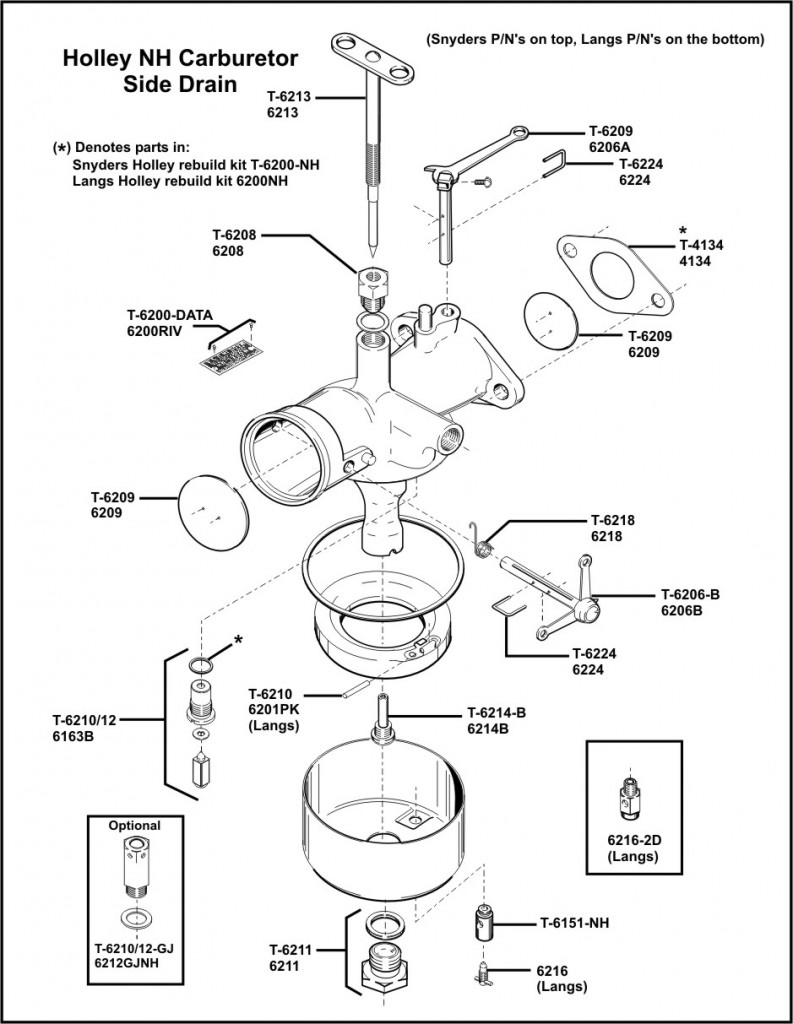 Holley NH Side Drain Carburetor Assembly