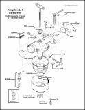 Kingston L-4 Carburetor Assembly
