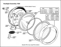 1926 Electric Headlight Assembly