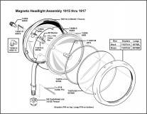 1915-1917 Magneto Headlight Assembly