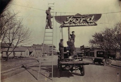 Ford Universal car sign in street