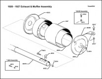 1926-1927 Exhaust & Muffler Assembly