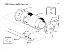 1925 Exhaust & Muffler Assembly